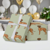 Rhodesian Ridgeback Afrikaanse Leeuw Hond Patroon  Cadeaupapier