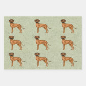 Rhodesian Ridgeback Afrikaanse Leeuw Hond Patroon Inpakpapier Vel (Voorkant 3)