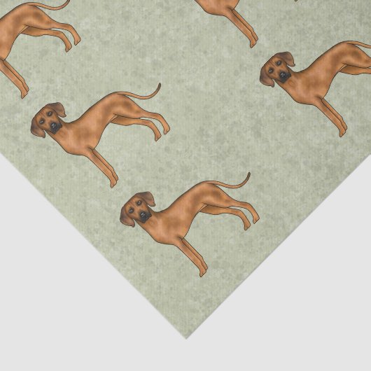 Rhodesian Ridgeback Afrikaanse Leeuw Hond Patroon  Tissuepapier (Detail)