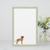 Rhodesian Ridgeback Afrikaanse Leeuw Hond Rassen G Briefpapier (Staand voorkant)
