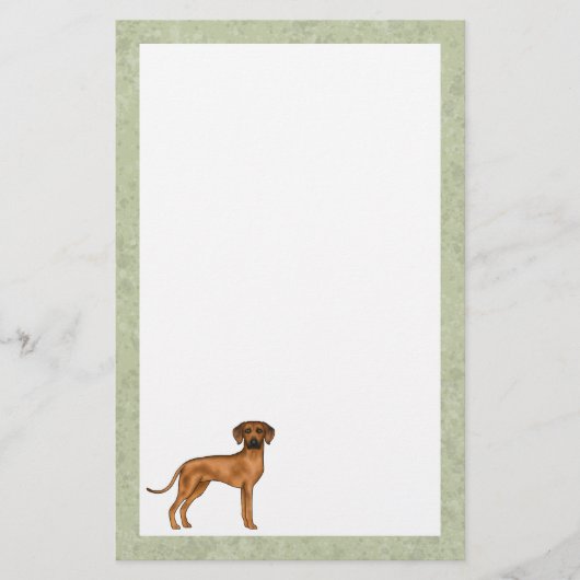 Rhodesian Ridgeback Afrikaanse Leeuw Hond Rassen G Briefpapier (Voorkant)