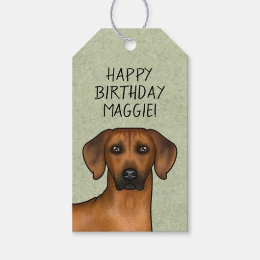 Rhodesian Ridgeback Afrikaanse Leeuw Hond Rassen G Cadeaulabel (Voorkant)