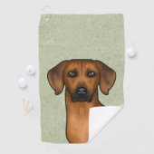 Rhodesian Ridgeback Afrikaanse Leeuwshond Kop Groe Golfhanddoek (Insitu)