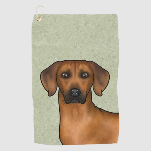 Rhodesian Ridgeback Afrikaanse Leeuwshond Kop Groe Golfhanddoek (Voorkant)