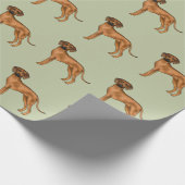 Rhodesian Ridgeback Afrikaanse Leeuwshond Patroon Cadeaupapier (Hoek)
