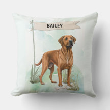 Rhodesian Ridgeback Aquarel Gepersonaliseerde Hond