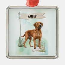Rhodesian Ridgeback Aquarel Gepersonaliseerde Hond
