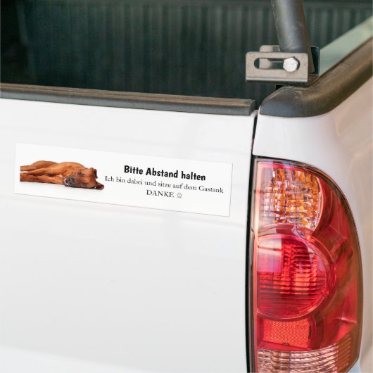 Rhodesian Ridgeback Autoaufkleber Bumpersticker (Op Truck)
