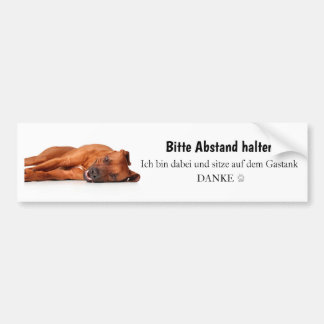 Rhodesian Ridgeback Autoaufkleber Bumpersticker