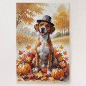 Rhodesian Ridgeback Autumn verlaat Thanksgiving Legpuzzel (Verticaal)