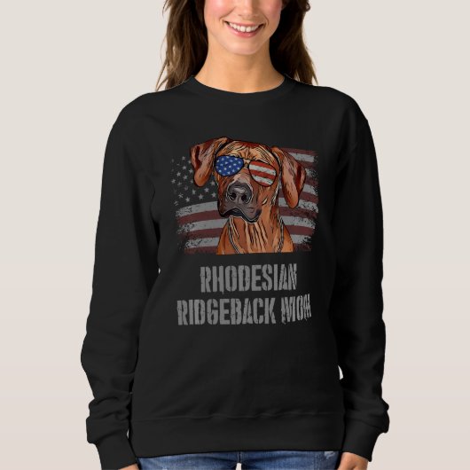 Rhodesian Ridgeback Best Dog Mam ooit Amerikaanse Trui (Voorkant)
