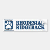 RHODESIAN RIDGEBACK_Blue Bumpersticker (Voorkant)