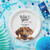 Rhodesian Ridgeback bruiloft dank u Papieren Bordje (Feest)