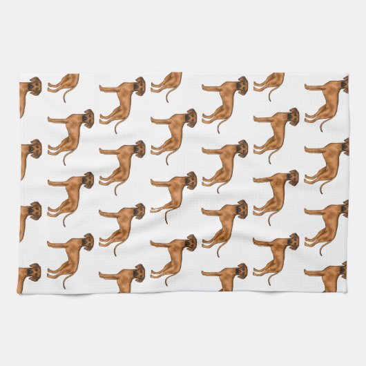 Rhodesian Ridgeback Bruin Afrikaanse Leeuw Hond Pa Theedoek (Horizontaal)