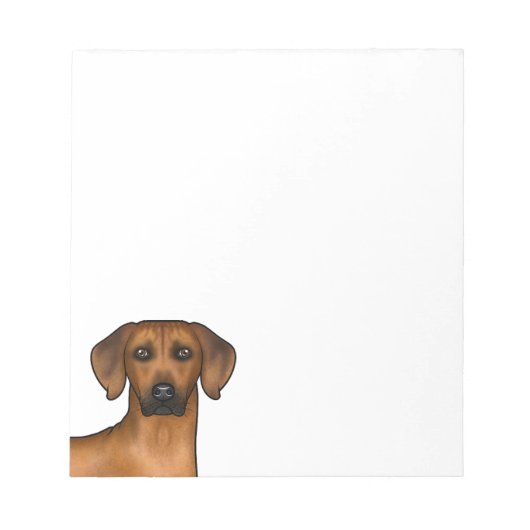 Rhodesian Ridgeback Bruin Afrikaanse Leeuw Hondenk Notitieblok (Voorkant)