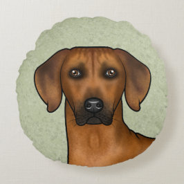Rhodesian Ridgeback Bruin Afrikaanse Leeuw Hondenk Rond Kussen
