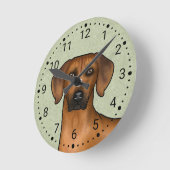 Rhodesian Ridgeback Bruin Afrikaanse Leeuw Hondenk Ronde Klok (Hoek)