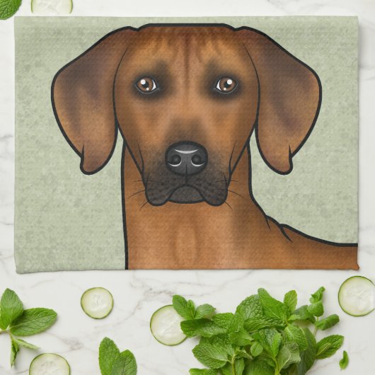 Rhodesian Ridgeback Bruin Afrikaanse Leeuw Hondenk Theedoek (Gevouwen)