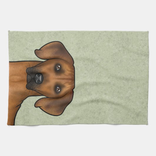 Rhodesian Ridgeback Bruin Afrikaanse Leeuw Hondenk Theedoek (Horizontaal)