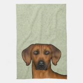Rhodesian Ridgeback Bruin Afrikaanse Leeuw Hondenk Theedoek (Verticaal)