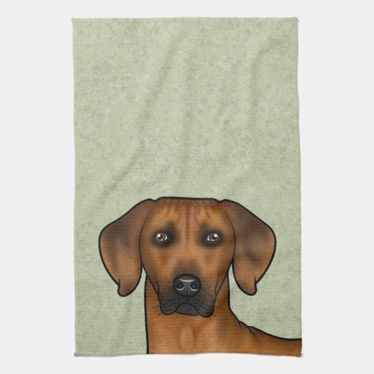 Rhodesian Ridgeback Bruin Afrikaanse Leeuw Hondenk Theedoek (Verticaal)