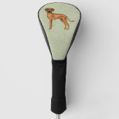Rhodesian Ridgeback Bruin Cartoon Leeuw Hondengroe Golfheadcover (Voorkant)