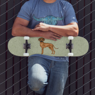Rhodesian Ridgeback Bruin Cartoon Leeuw Hondengroe Persoonlijk Skateboard