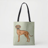 Rhodesian Ridgeback Bruin Cartoon Leeuw Hondengroe Tote Bag (Voorkant)