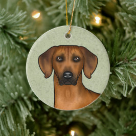 Rhodesian Ridgeback Bruine Afrikaanse Leeuw Hond K Keramisch Ornament