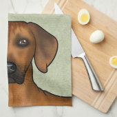 Rhodesian Ridgeback Bruine Afrikaanse Leeuw Hond K Theedoek (Quarter Fold)