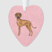 Rhodesian Ridgeback Bruine Afrikaanse Leeuw Hond R Ornament (voorkant)