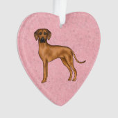Rhodesian Ridgeback Bruine Afrikaanse Leeuw Hond R Ornament (voorkant)