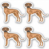 Rhodesian Ridgeback Bruine Afrikaanse Leeuwenhond Sticker (Voorkant)