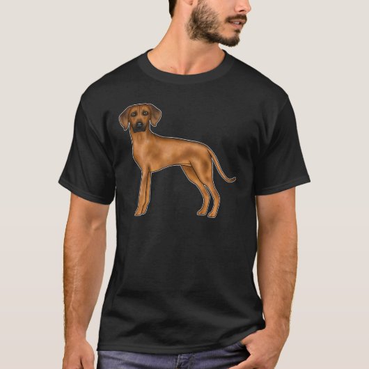 Rhodesian Ridgeback Bruine Afrikaanse Leeuwenhond T-shirt (Voorkant)