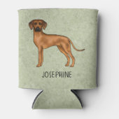 Rhodesian Ridgeback Bruine Leeuwenhond met naam Gr Blikjeskoeler (Voorkant)
