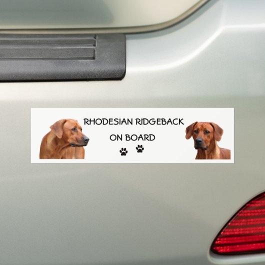 Rhodesian Ridgeback bumpersticker (Op auto)