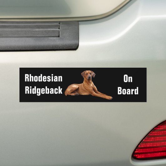 Rhodesian Ridgeback bumpersticker (Op auto)