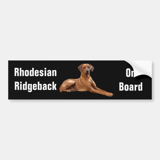 Rhodesian Ridgeback bumpersticker (Voorkant)