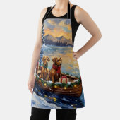 Rhodesian Ridgeback Christmas Boat Holiday Schort (Insitu)