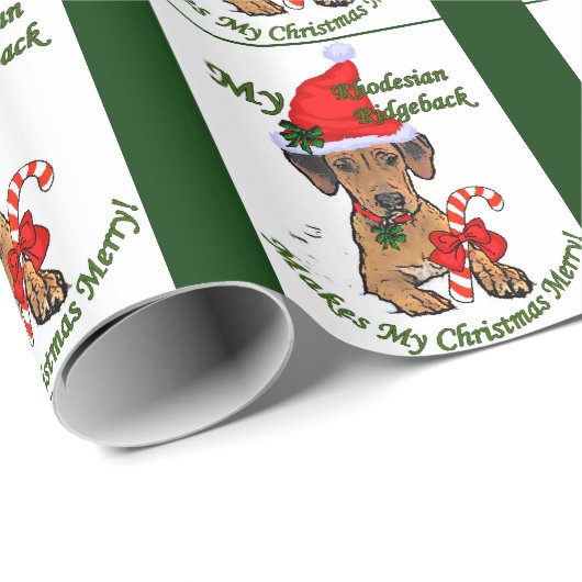 Rhodesian Ridgeback Christmas Cadeaupapier (Rol Hoek)