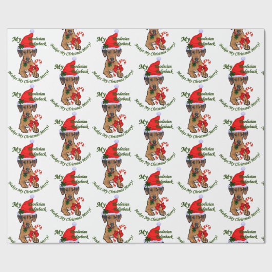 Rhodesian Ridgeback Christmas Cadeaupapier (Vlak)