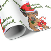 Rhodesian Ridgeback Christmas Cadeaupapier (Rol Hoek)