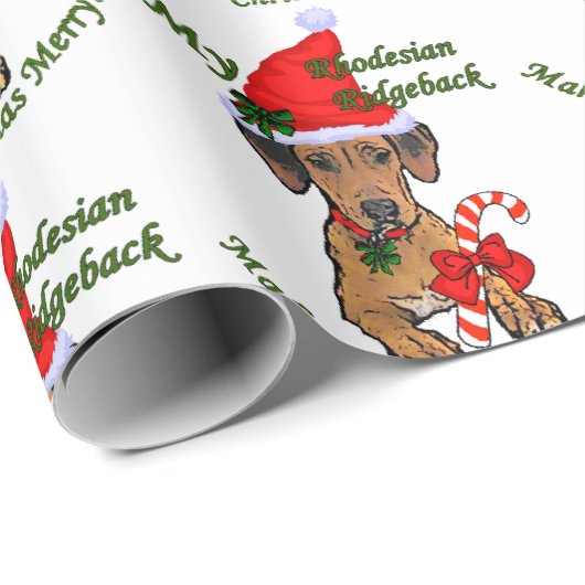 Rhodesian Ridgeback Christmas Cadeaupapier (Rol Hoek)