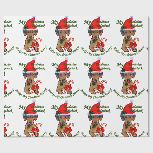 Rhodesian Ridgeback Christmas Cadeaupapier (Vlak)