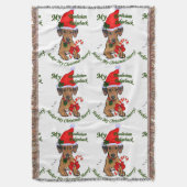 Rhodesian Ridgeback Christmas Deken (Voorkant Verticaal)