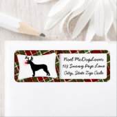 Rhodesian Ridgeback Christmas Etiket (Insitu)