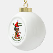 Rhodesian Ridgeback Christmas Keramische Bal Ornament (Rechts)