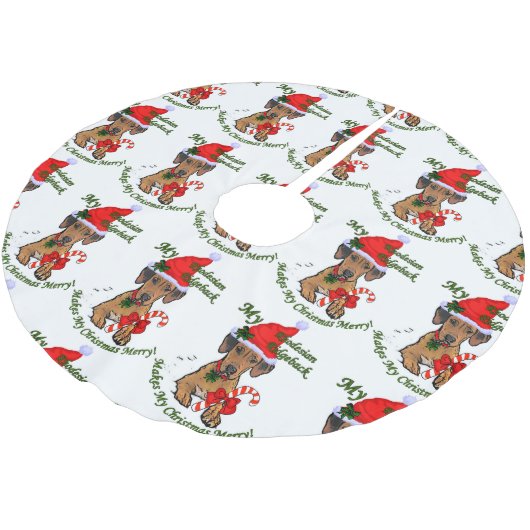 Rhodesian Ridgeback Christmas Kerstboom Rok (Gekanteld)