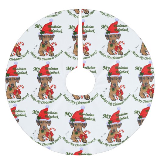 Rhodesian Ridgeback Christmas Kerstboom Rok (Voorkant)