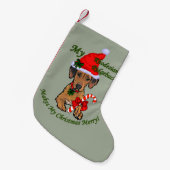 Rhodesian Ridgeback Christmas Kleine Kerstsok (Voorkant (Hangend))